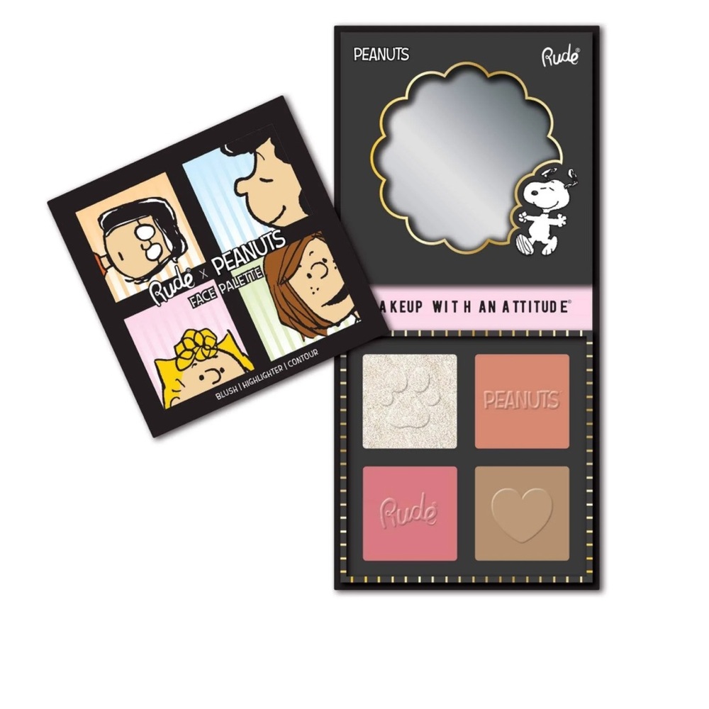 Rude Peanuts Face Palette (Blush, Highlighter,‎ Contour)